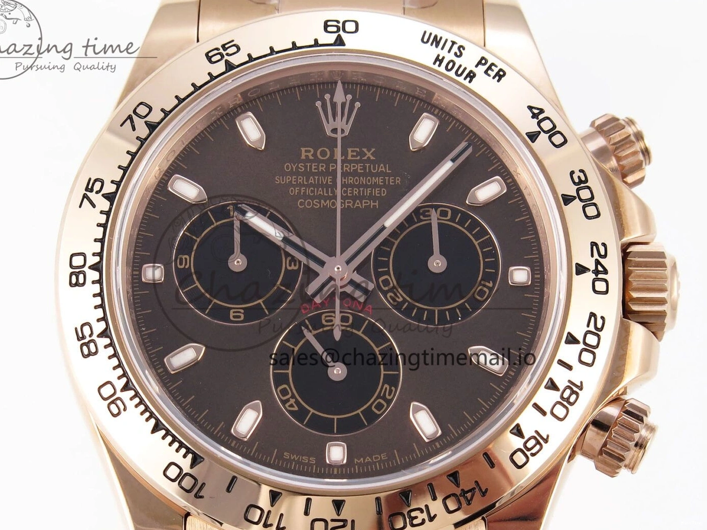 MiroTime 0302 Daytona 116505 KING 1:1 Best Edition Chocolate Dial on RG Bracelet SH OdorResistant 1932
